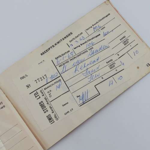 1967 Lewis Stores payment book