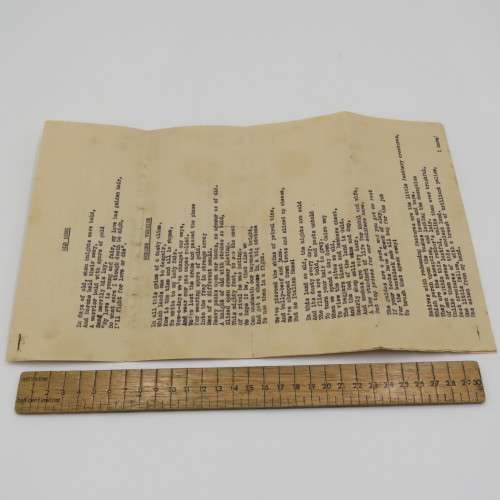 Original Poem written by SA WW2 soldier - Sapper Tom Vanston