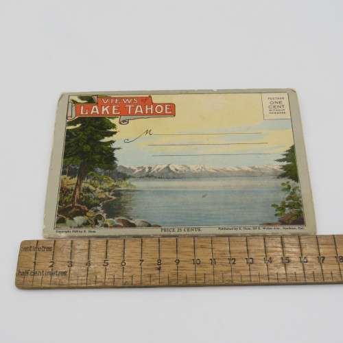 22 cards from 1920 with views of Lake Tahoe - Lettergram unused
