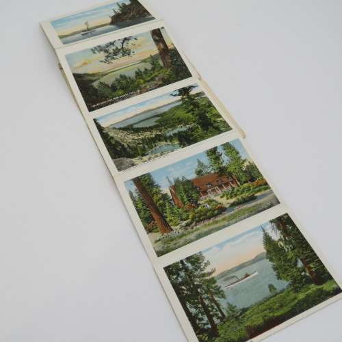 22 cards from 1920 with views of Lake Tahoe - Lettergram unused