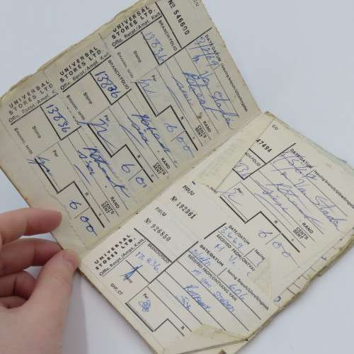 1972 Universal Stores payment book