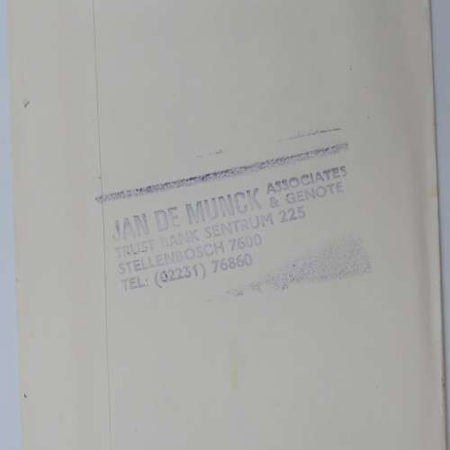 1988 Letter sent by Jan de Munck to an address in Stellenbosch with 16c RSA stamp