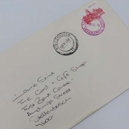 1988 Letter sent by Jan de Munck to an address in Stellenbosch with 16c RSA stamp
