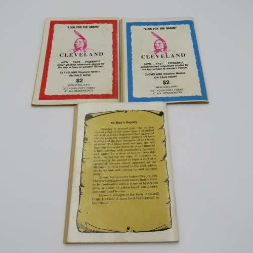 Lot of 3 vintage Western books by Brett McKinley