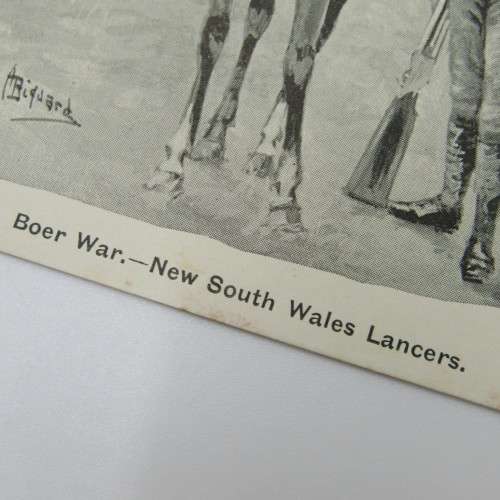 Unused Boer War Postcard with picture of the New South Wales Lancers - RARE