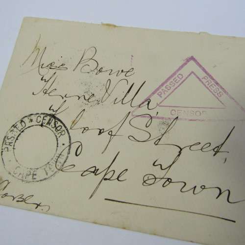 Boer War cover from Colesberg South Africa to Cape Town South Africa 29 December 1901