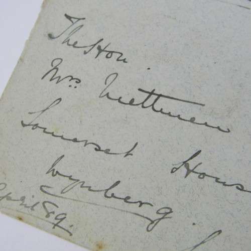 British 4 x 1 Penny Victorian on cover addressed to Lady Metheum South Africa hand written
