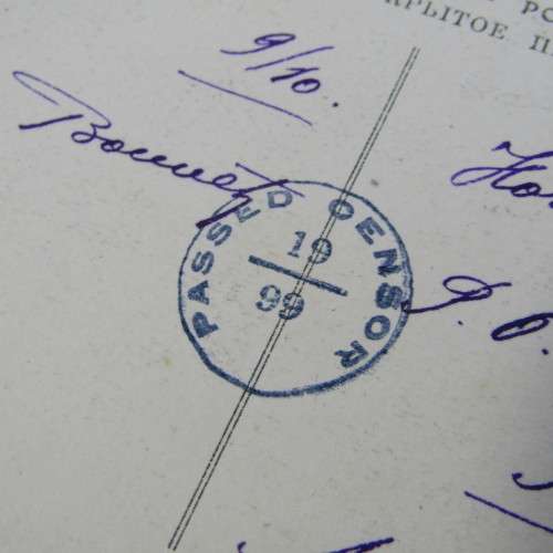 French censored postcard from France to Port Elizabeth South Africa with French stamp