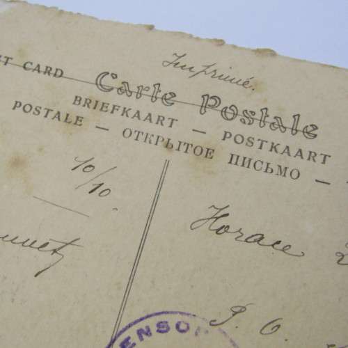 French postcard passed by censor c14 to Port Elizabeth