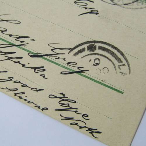 Austrian post card 5 Heller with 5 Heller added to Lady Grey UP rated card