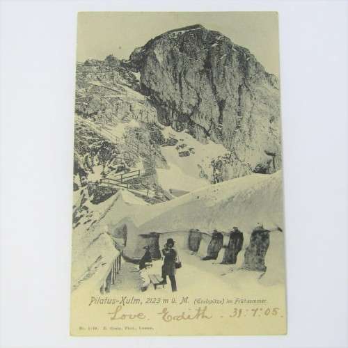 Postcard from Switzerland to Rondebosch South Africa with SCARCE Rondebosch