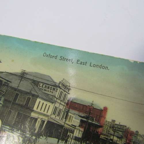 British 1/2d on East London postcard to Claremont Cape