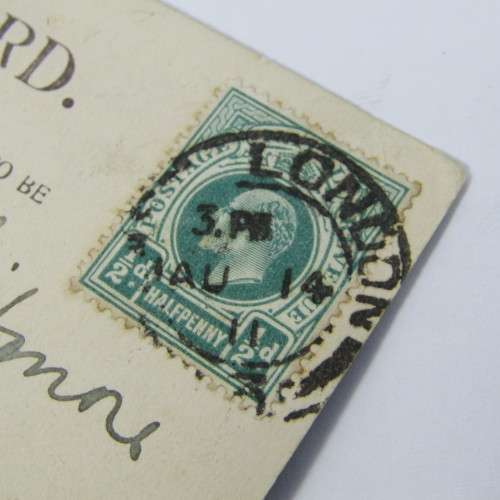 British 1/2d on East London postcard to Claremont Cape