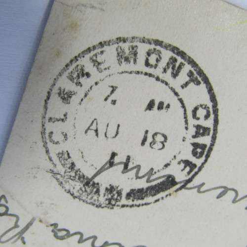 British 1/2d on East London postcard to Claremont Cape