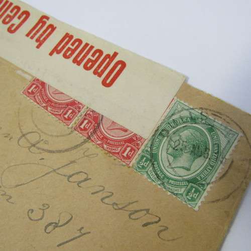 Censor cover from Dullstroom via Cape town South Africa to Amsterdam Netherlands - 25 August 1915