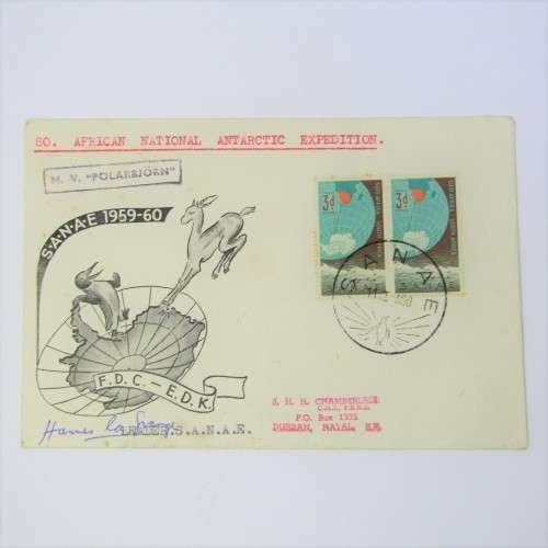 SA National Antarctic Expedition 1959-1960 FDC with M.V Polarbjorn cancellation