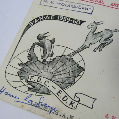 SA National Antarctic Expedition 1959-1960 FDC with M.V Polarbjorn cancellation