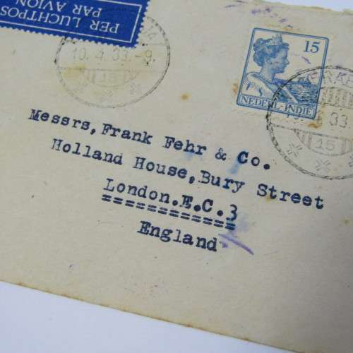 Dutch India Airmail cover to England