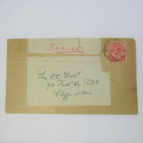 Postal cover from Umbogintwini Natal South Africa to Cliffe at England 11 October 1918