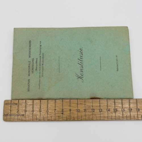 Vintage document Brakpan Municipal Employees Association Constitution document