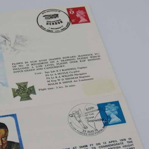 1976, 1977 and 1978 Royal Air Force Covers flown in different aircraft