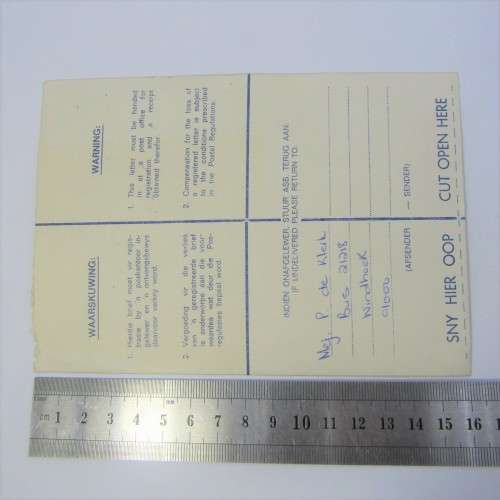 Registered mail cover from Windhoek SWA to Kimberley South Africa 4 July 1988 with four SWA stamps