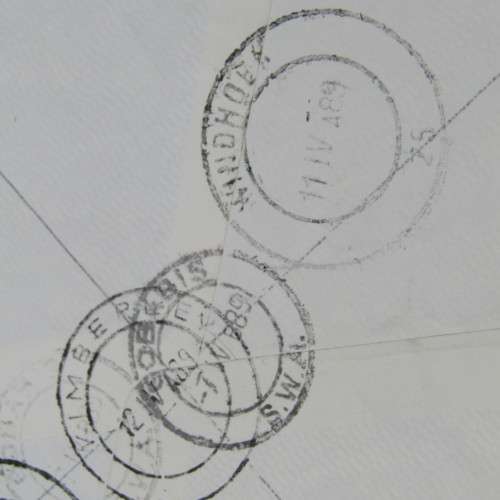South West Africa registered cover Grobabis 2 with cancellations on back
