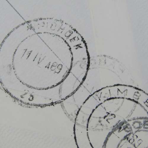 South West Africa registered cover Grobabis 2 with cancellations on back