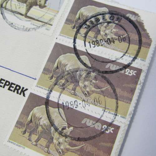 Registered Cover from Gibeon SWA to Kimberley South Africa 05 April 1989