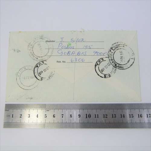 South West Africa registered cover Grobabis 2 with cancellations on back