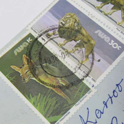 Registered Cover from Gibeon SWA to Kimberley South Africa 15 March 1983
