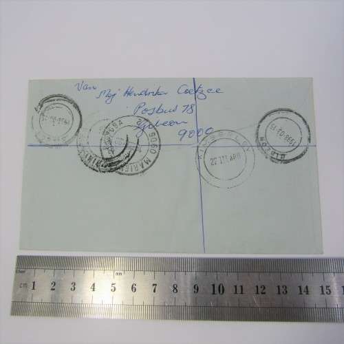 Registered Cover from Gibeon SWA to Kimberley South Africa 15 March 1983