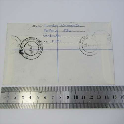 Registered cover from Gobabis SWA to Kimberley South Africa 1 June 1988