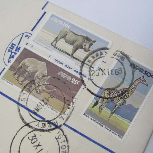 Registered cover from Karasburg SWA to Kimberley South Africa 30 November 1988