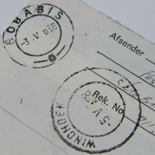 Registered cover from Gobabis SWA to Kimberley South Africa 1988 with four SWA stamps
