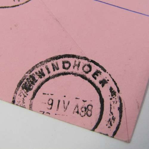 Registered cover from Grootfontein SWA to Kimberley South Africa 07 April 1988
