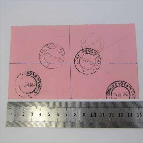 Registered cover from Grootfontein SWA to Kimberley South Africa 07 April 1988