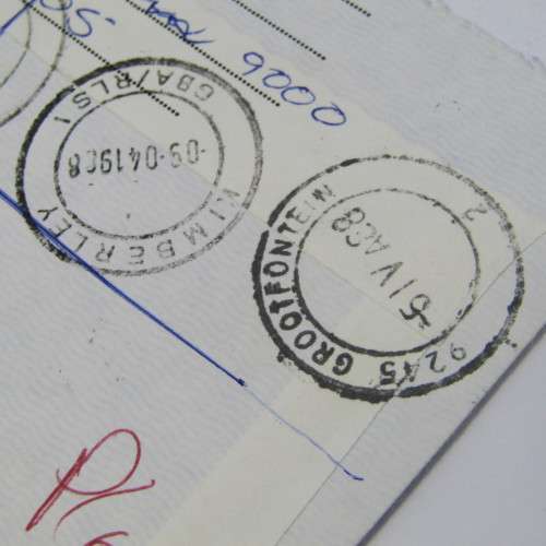 Registered Cover from Grootfontein SWA to Kimberley South Africa 06 April 1988
