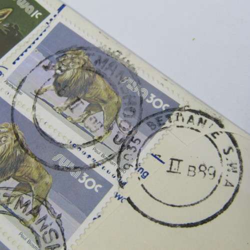 Registered cover from Bethanie SWA via Keetmanshoop to Kimberley South Africa 3 February 1985