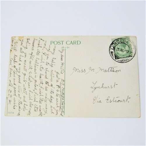 Postcard from Tendega Vryheid South Africa to Lynhurst South Africa via Vryheid South Africa 29 July