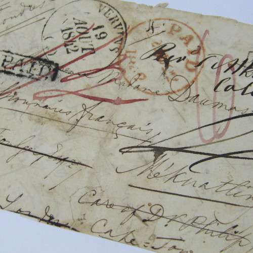 French postal piece addressed to Rev Daumas French Missionary in Basutoland 1842 - RARE