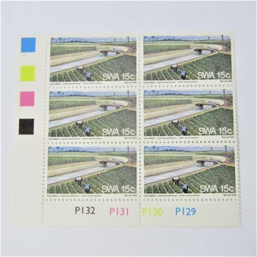 1976 SWA Water Supply Stamps SACC 304 305 - Set of control blocks