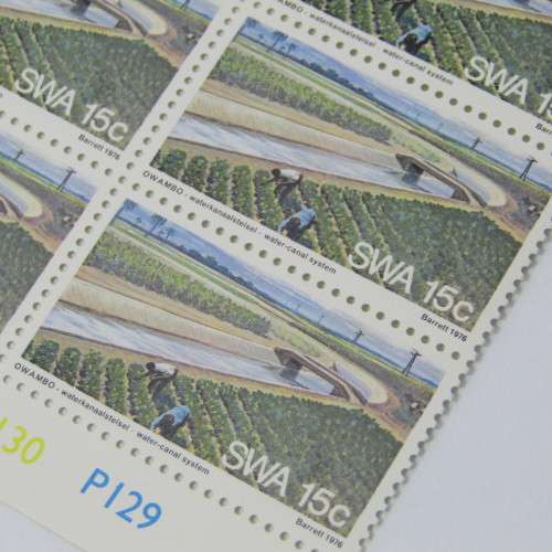 1976 SWA Water Supply Stamps SACC 304 305 - Set of control blocks