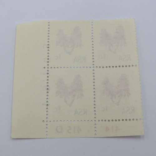 Republic of South Africa 1c stamps block of 4