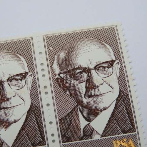 SACC 381 Dr.Diederichs block of 4 x 4 cent stamps - White spots on top right stamp