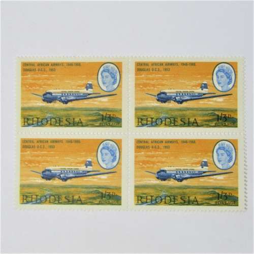 Rhodesia 1966 20th Anniversary of Central African Airways SACC 162 hinged