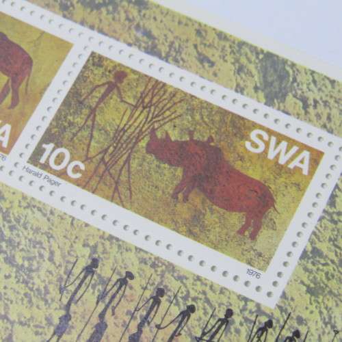 1976 Rehist. Rock Paintings SACC 291 -294 Miniature Sheet no 2
