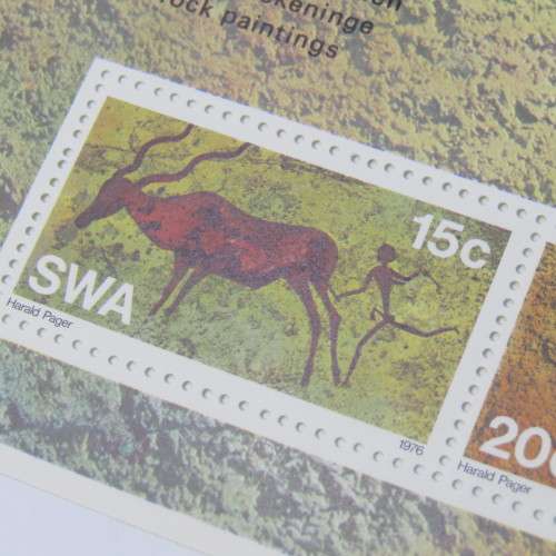 1976 Rehist. Rock Paintings SACC 291 -294 Miniature Sheet no 2