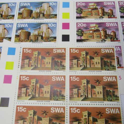 1976 Historic Castles SACC 296 - 298 Set of Control Blocks of 6