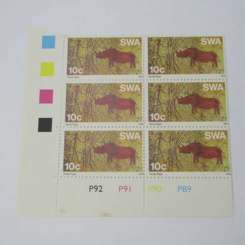 SWA Set of 4 of control blocks of 6 stamps SACC 291 to 294 - Piehist. Rock paintings